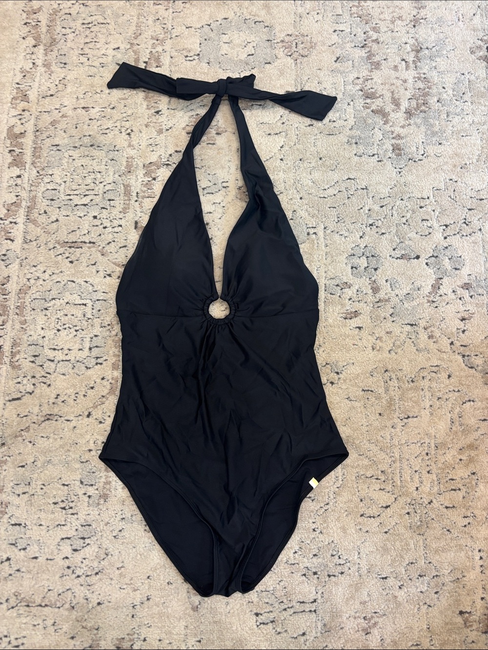 J. Crew Black Halter One-Piece Swimsuit